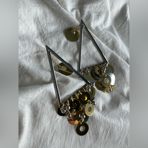 🔥🔥 HM X Paco Rabanne Beaded Disc-embellished Earrings 🔥🔥 - Picture 11 of 16